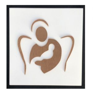 Recuadro Silueta Ángel Blanco