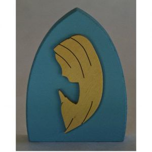 Recuerdo de Bautismo Virgen para apoyar (3 unidades)