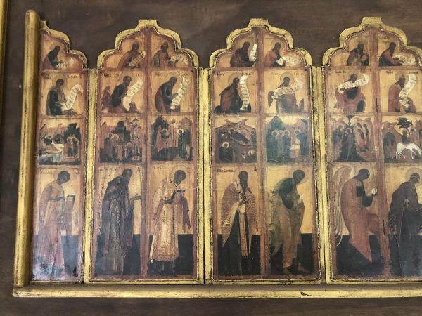 Jesús con los 12 apóstoles, María... (125x50cm) - Imagen 2
